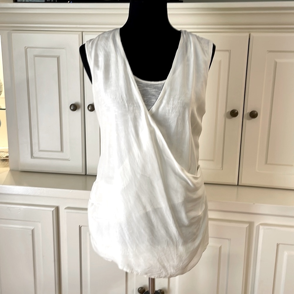 COLDWATER CREEK silk front blouse, knitted interior and backside. Size 10-12. 😍